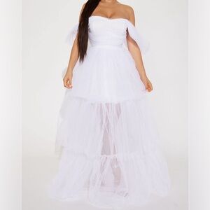 White tulle dress